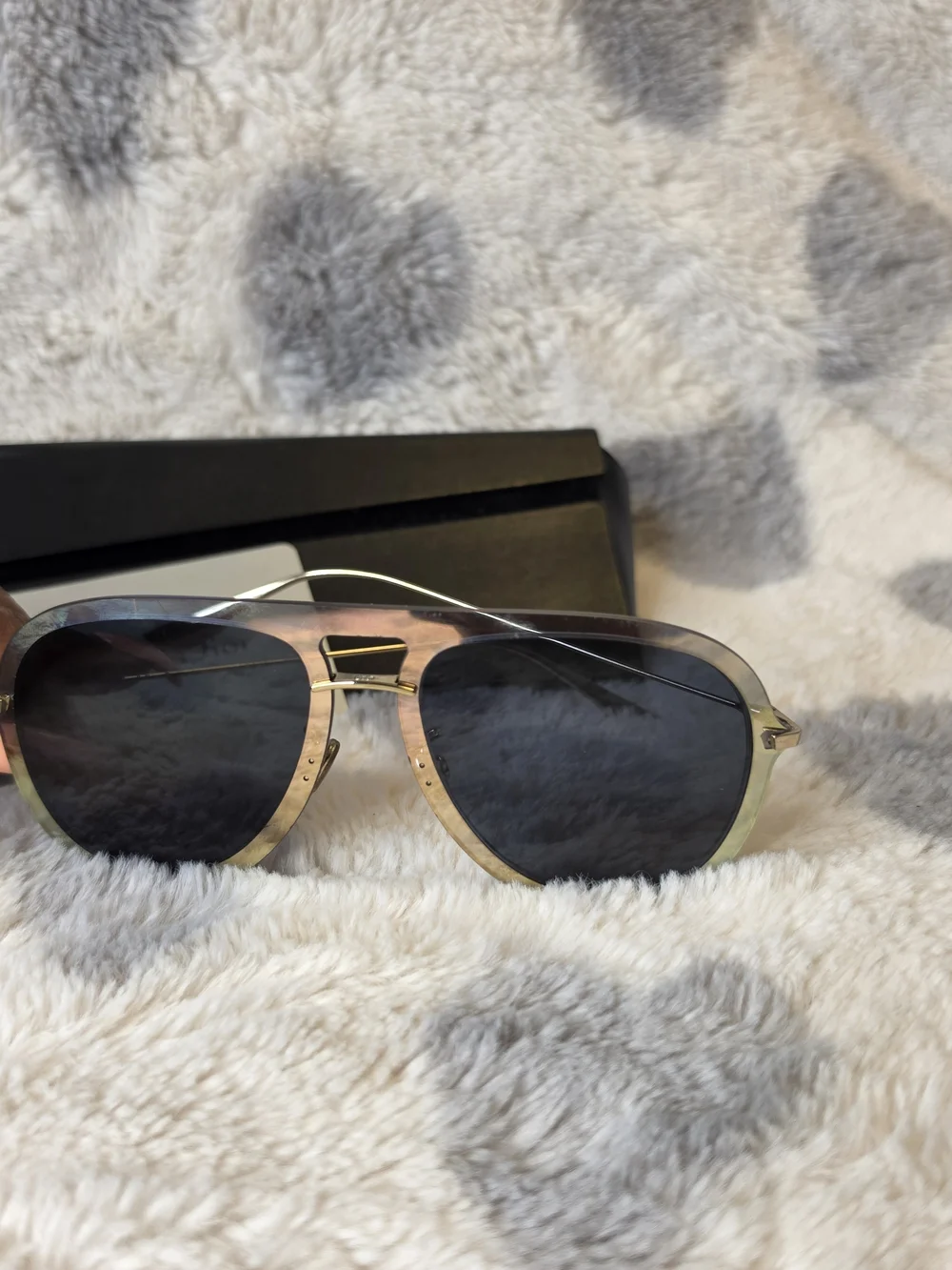 Dior Unisex Silver Aviator Sunglasses - Silver/Blue